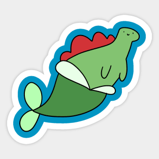 Mermaid Stegosaurus Sticker